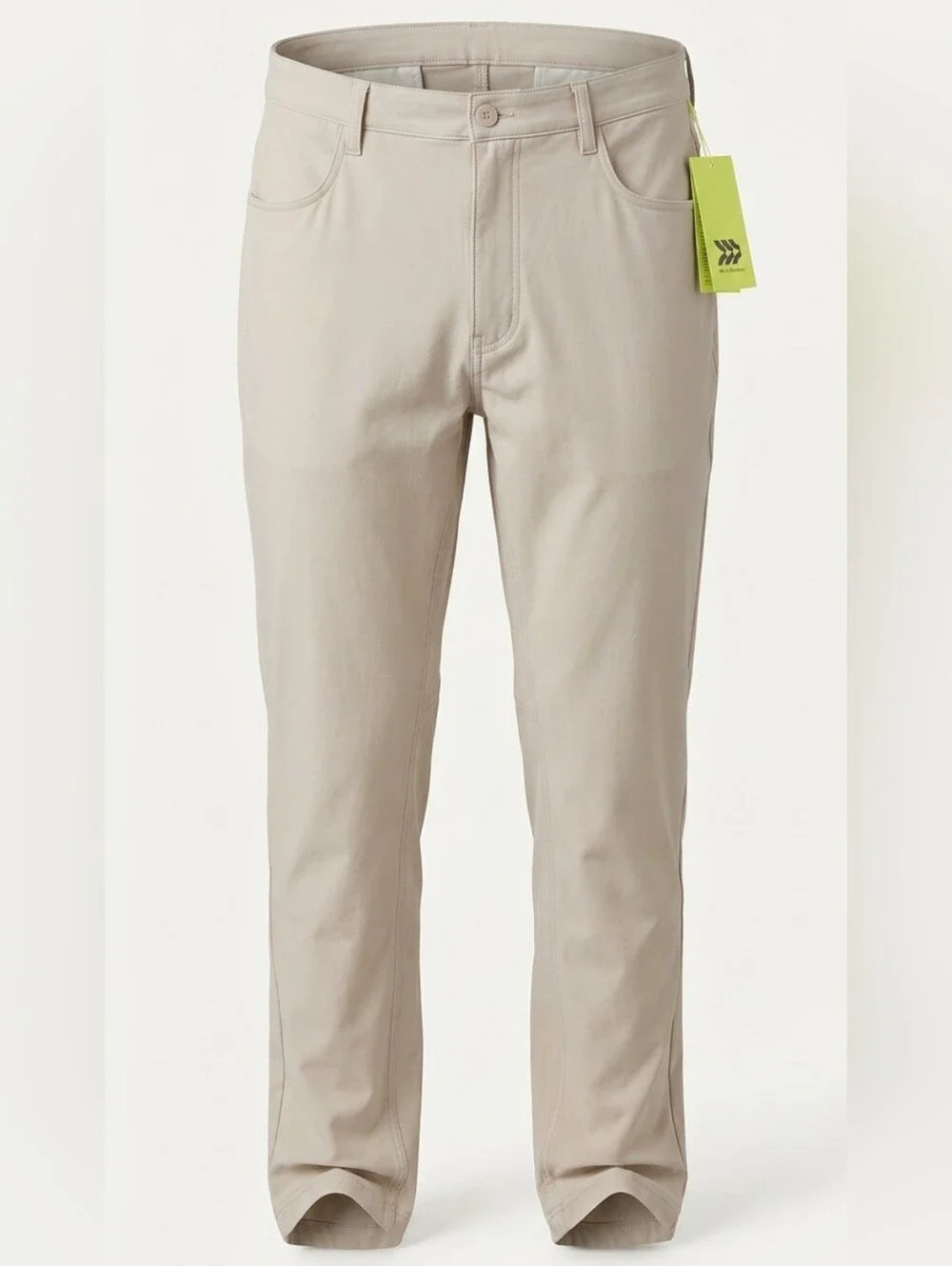 NWT All In Motion Trousers Lifestyle Slim Pants Stone Beige 34 Gorpcore Travel